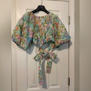 Marsego puff sleeve crop top- M NWOT!